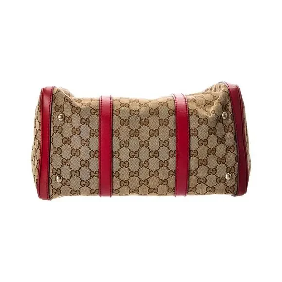 Gucci Hibiscus Red Gg Canvas Joy Boston (Authentic Pre-Loved) - Picture 3 of 5